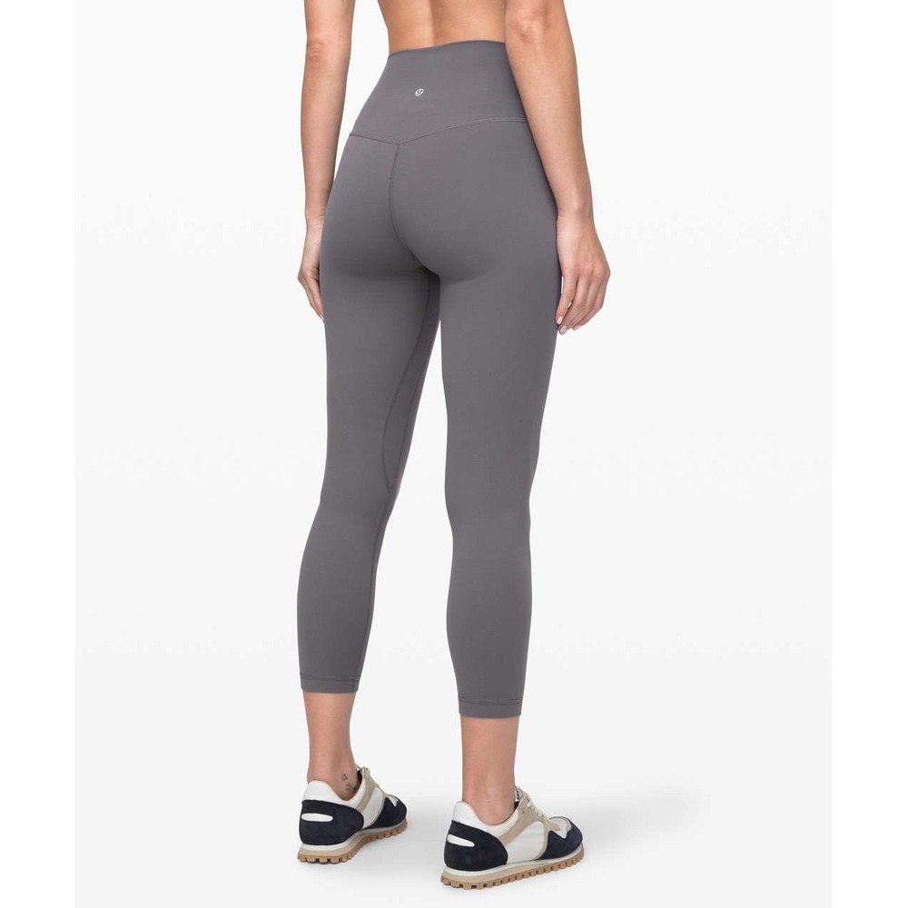 Lululemon Align Leggings 25" Titanium Grey Yoga Travel Gym Nulu Pants Womens 4